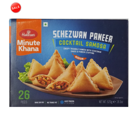 Haldiram Schezwan Paneer Cocktail Samosa (520 GM - 18.3 OZ) Weight: 1.14 lbs