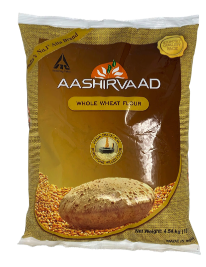 Aashirvaad Whole Wheat Atta Weight: 10.00 lbs $13.99