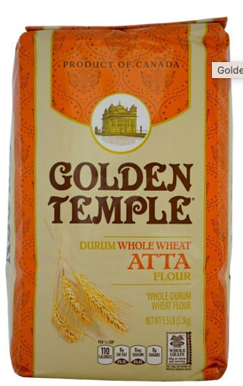 Golden Temple Duram Whole Wheat Atta (5.5 LB-2.5 KG) Weight: 5.50 lbs $9.49
